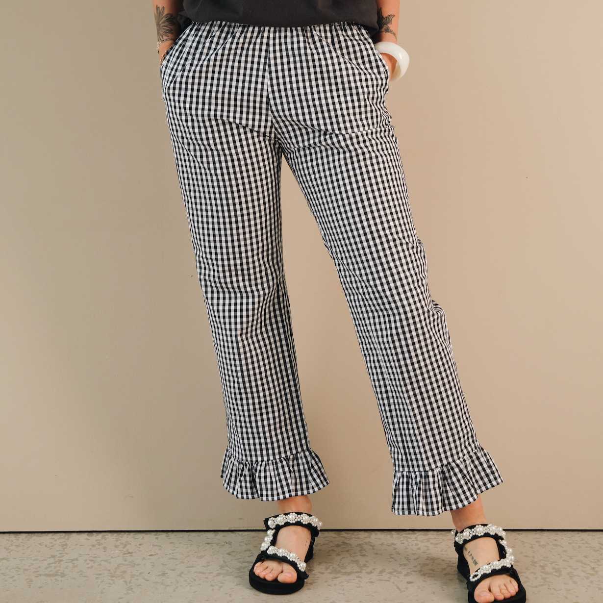 Pantalon Vichy Black