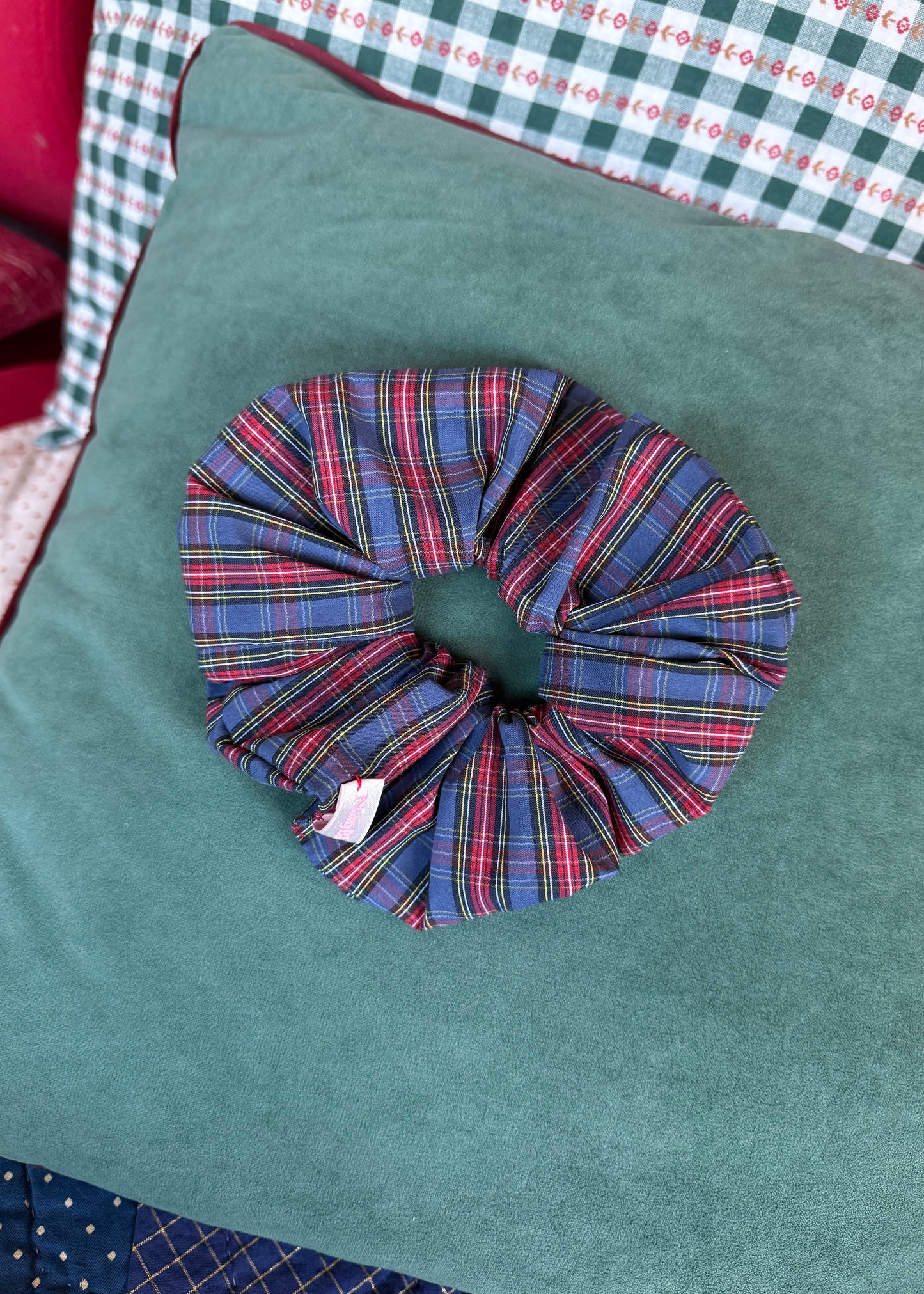 Chouchou Tartan bleu