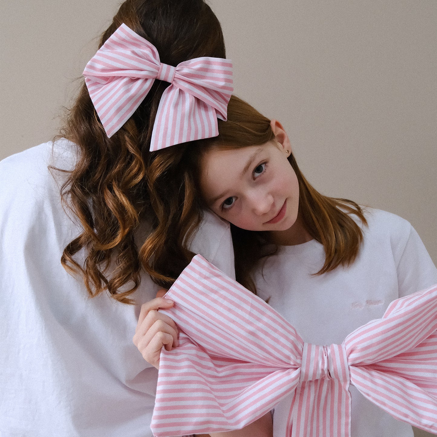 Barrette Noeud XXL Riviera rose