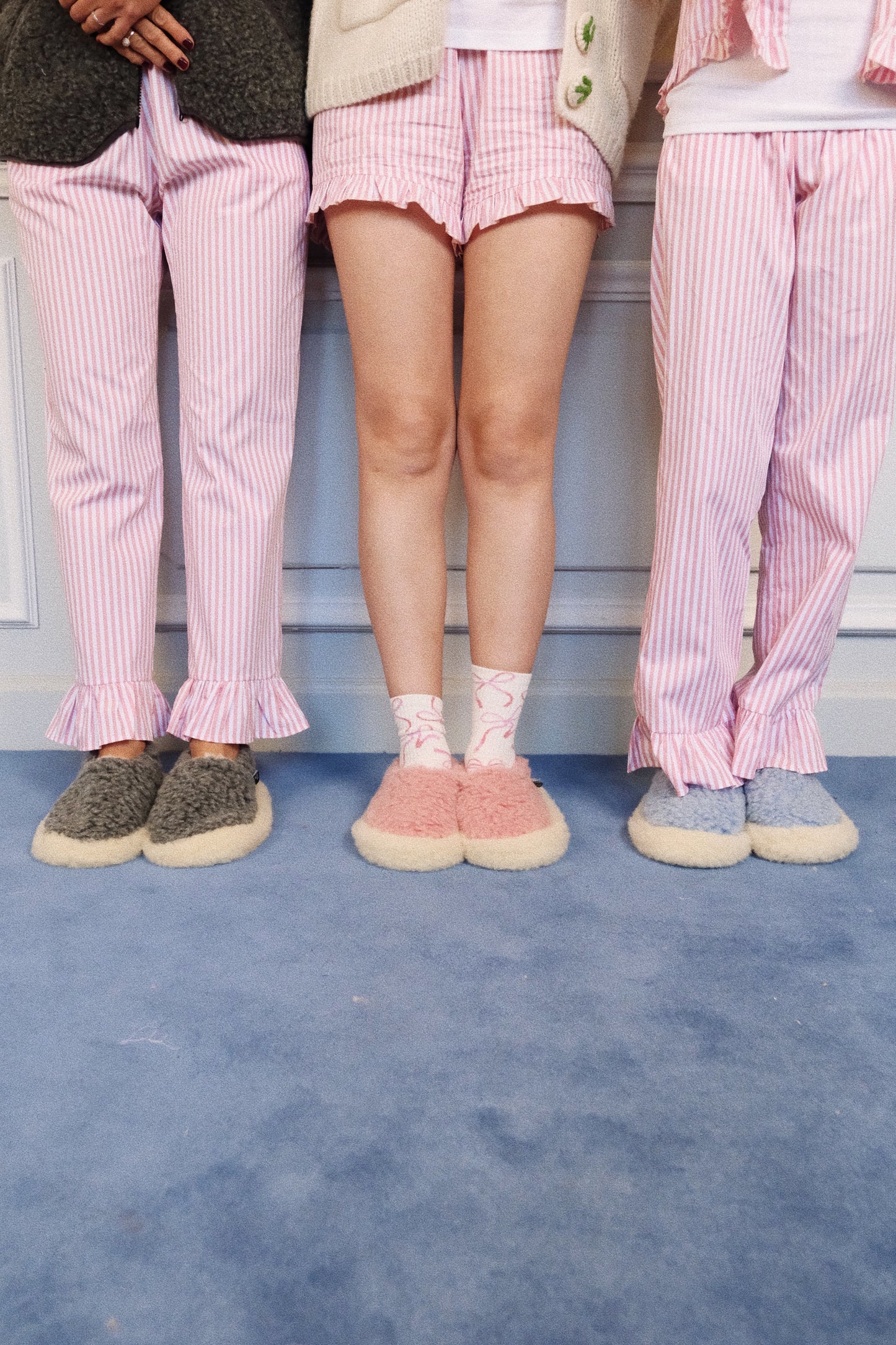 Pantoufles Fluffy Gris