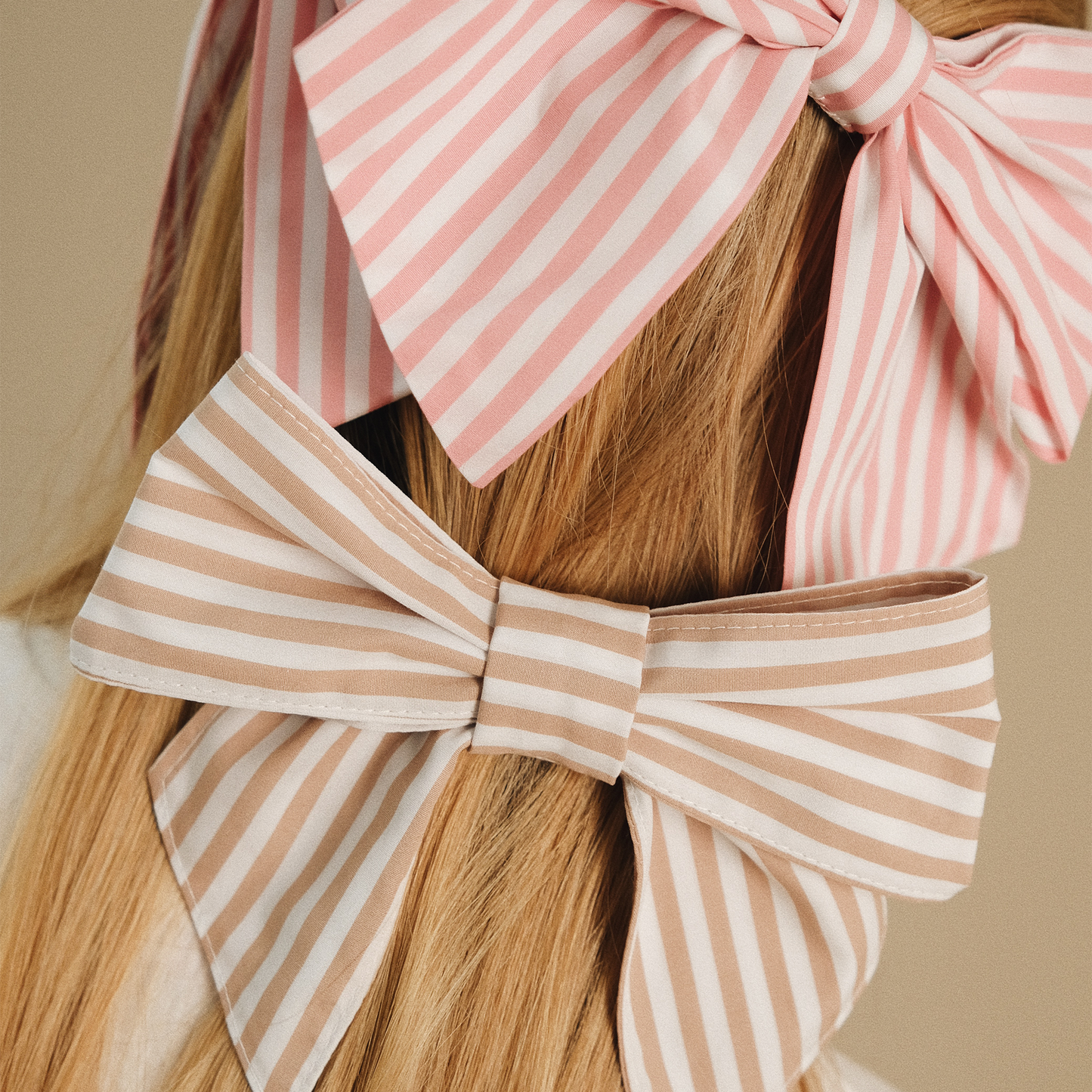 Barrette Noeud XXL Riviera Beige