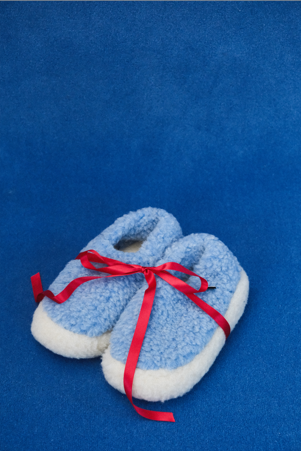 Pantoufles Fluffy bleu