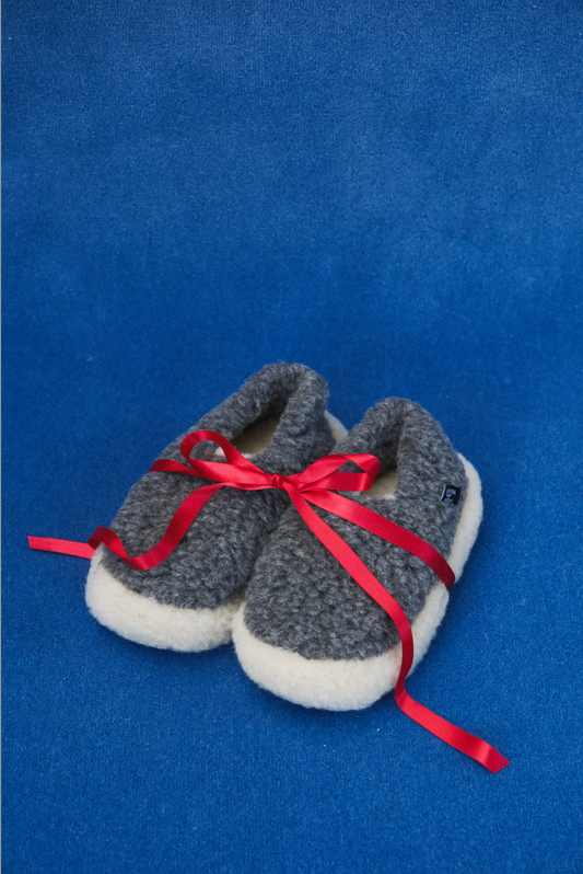 Pantoufles Fluffy Gris