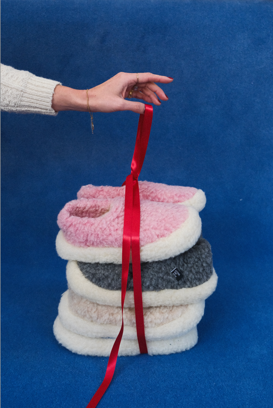 Pantoufles Fluffy Gris