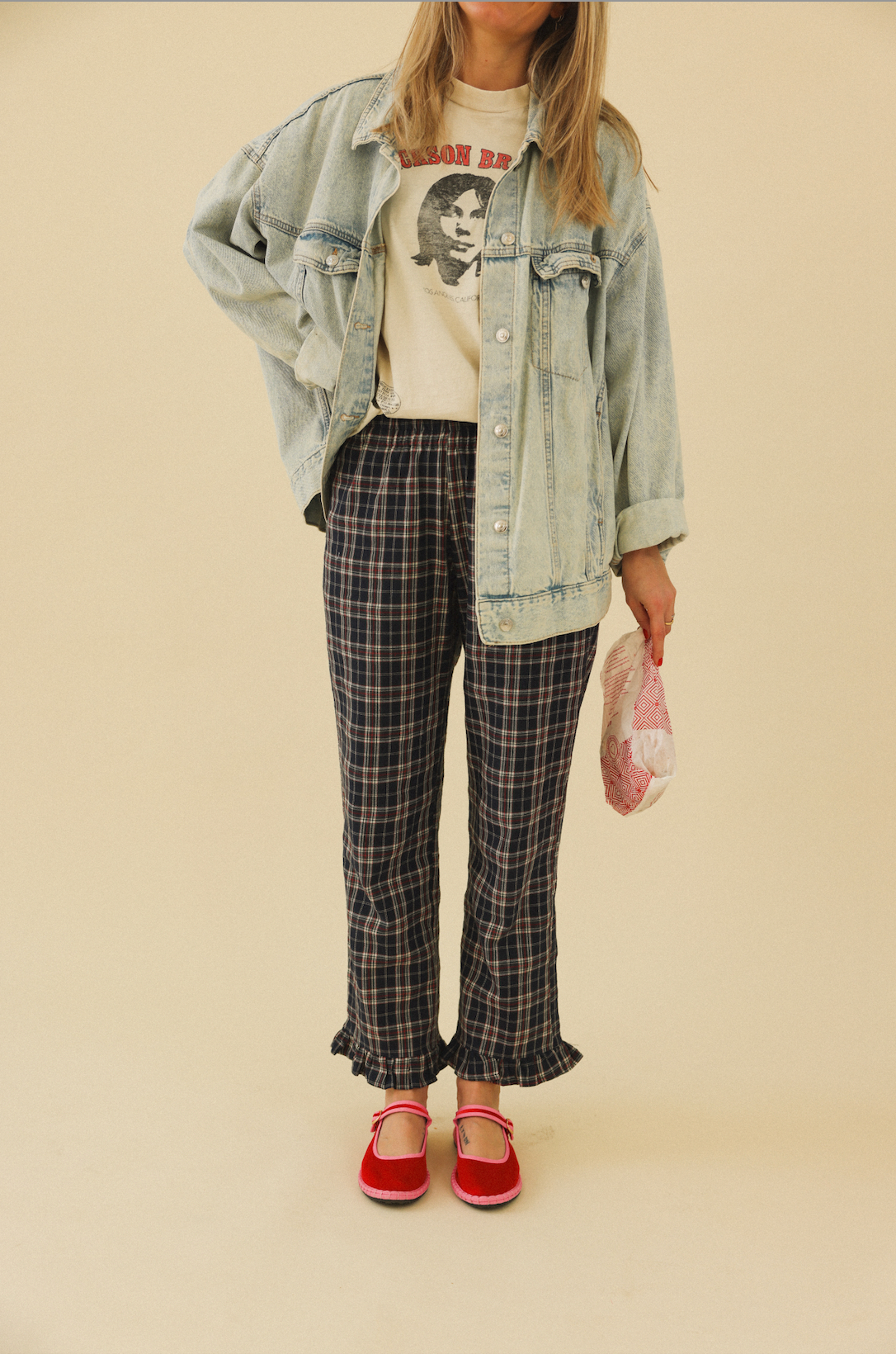 Pantalon Tartan volant