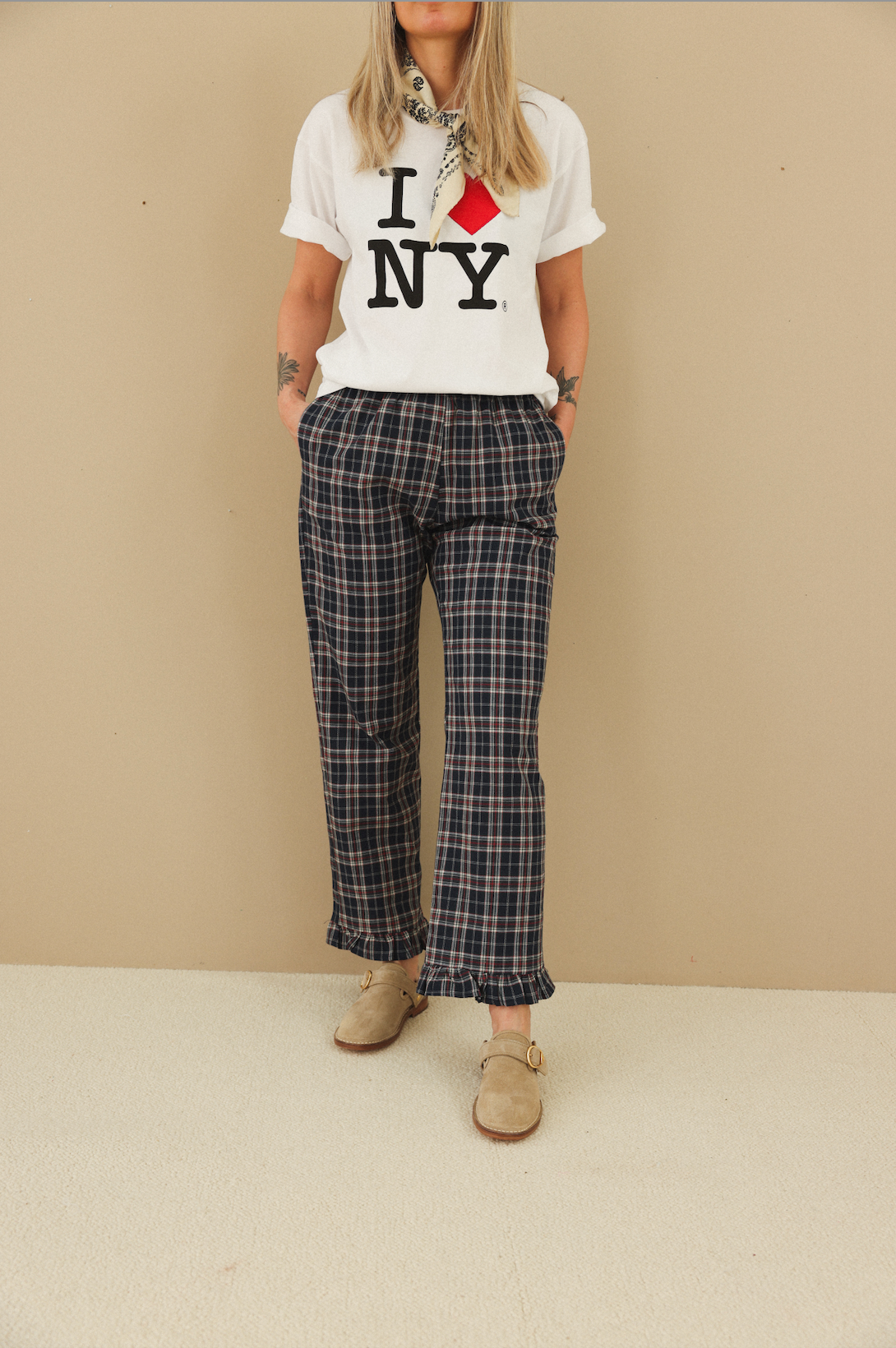 Pantalon Tartan volant
