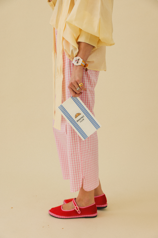 Pantalon Dolly vichy rose