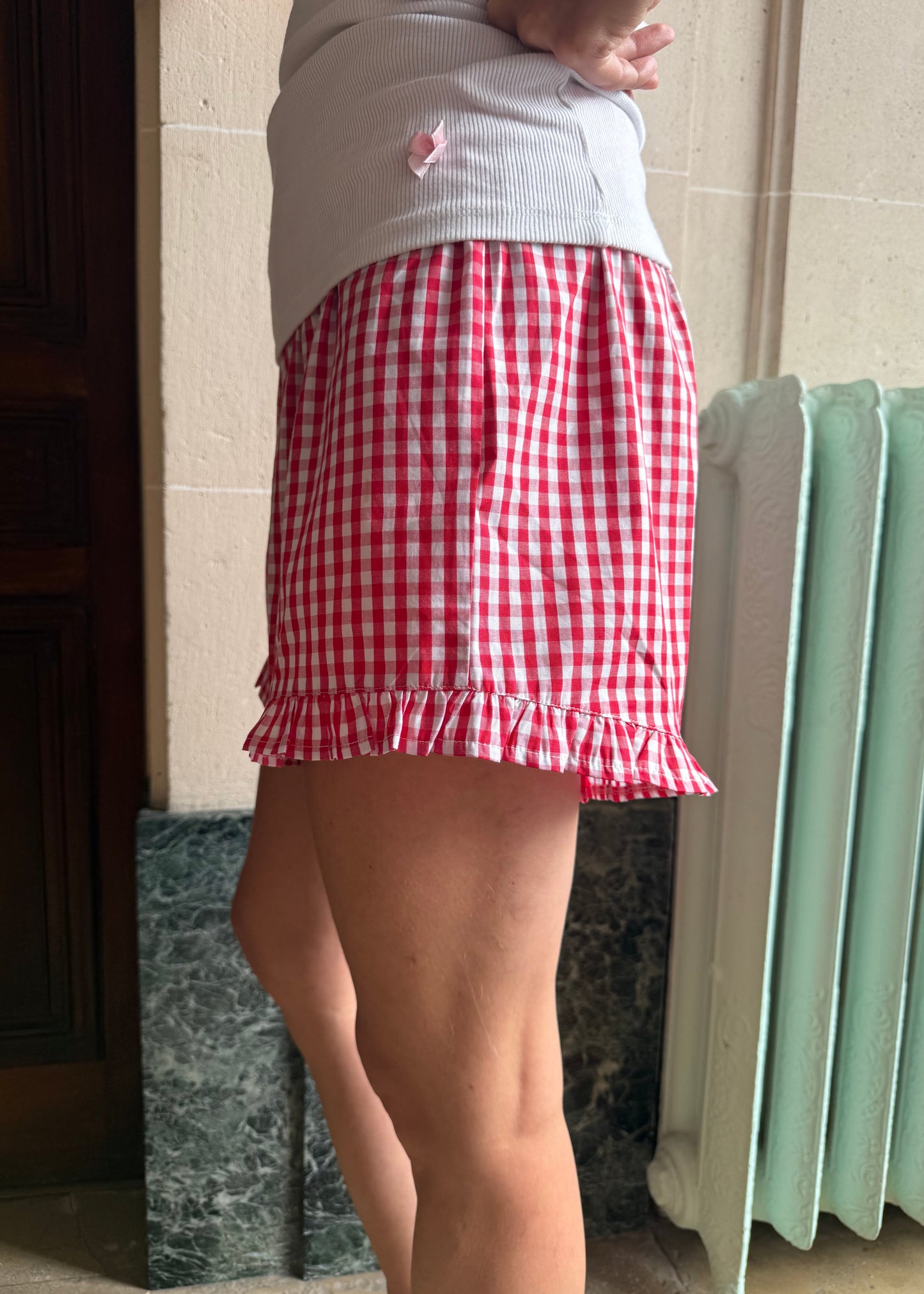 Short Vichy Chéri rouge