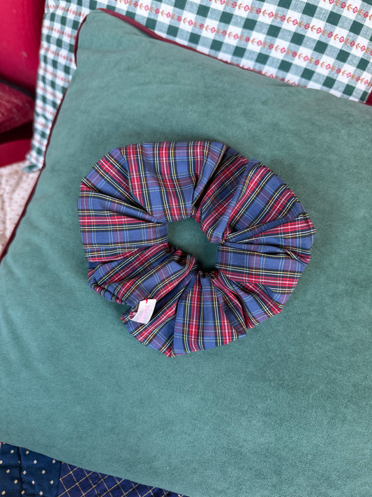 Chouchou Tartan bleu