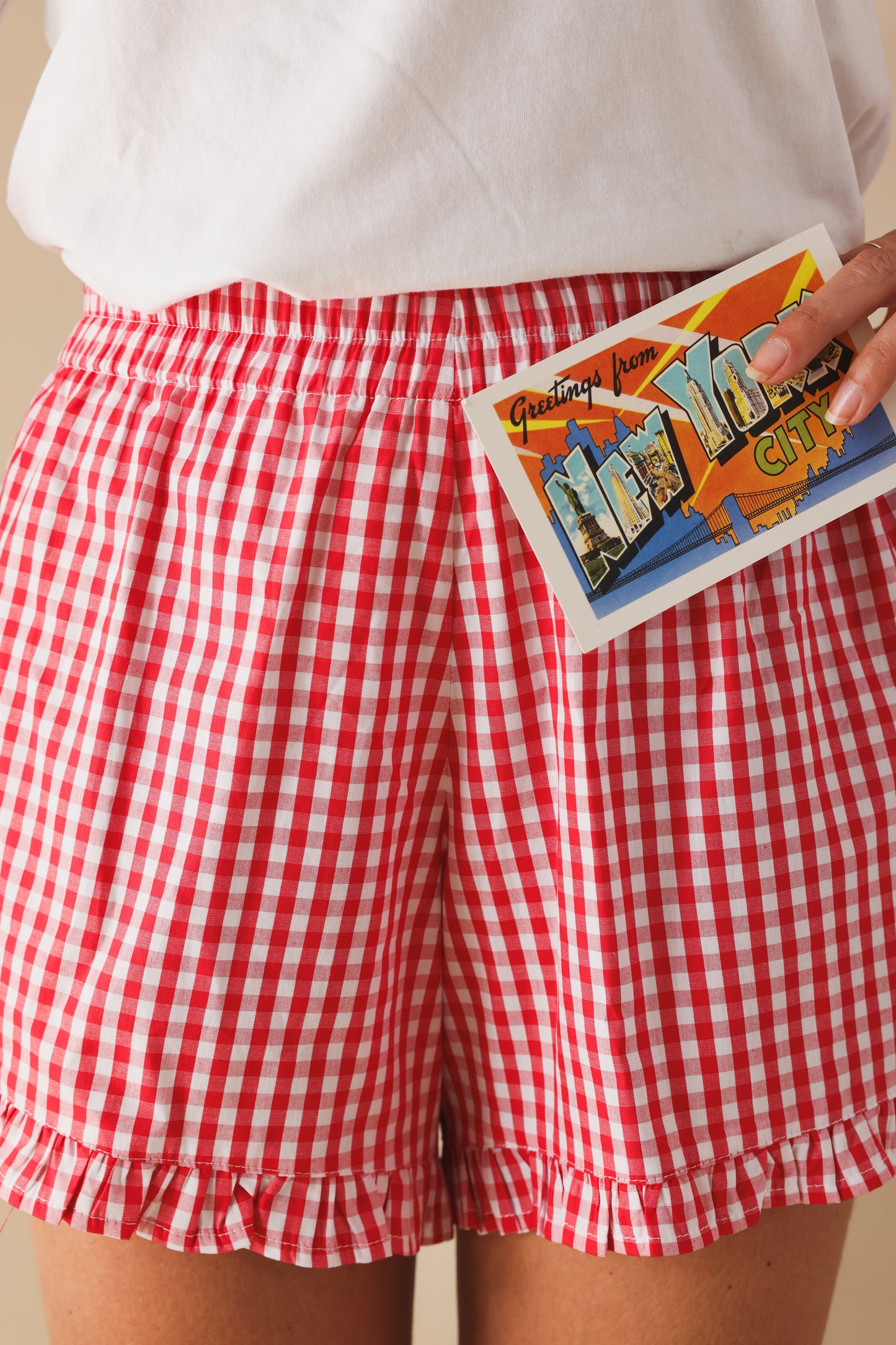 Short Vichy Chéri rouge