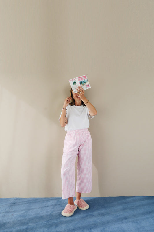 Pantalon Dolly vichy rose