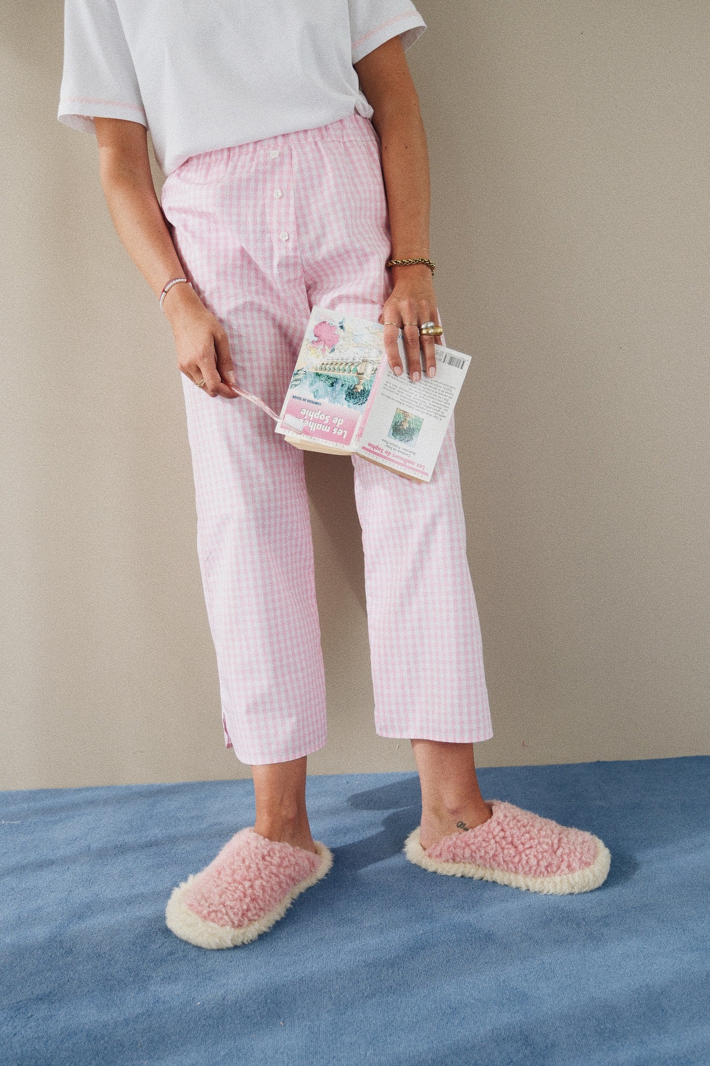 Pantalon Dolly vichy rose