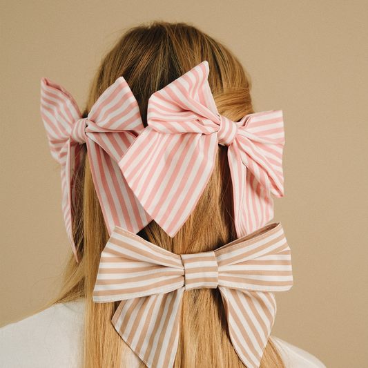 Barrette Noeud XXL Riviera Beige